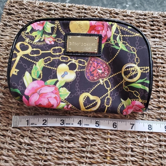Betsey Johnson Floral Cosmetic Bag - Picture 7 of 8